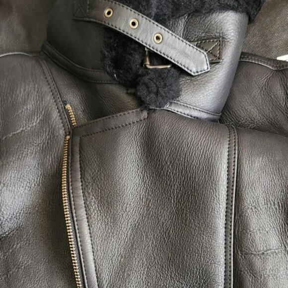 Sheepskin Leather Jacket - Picture 4 of 10